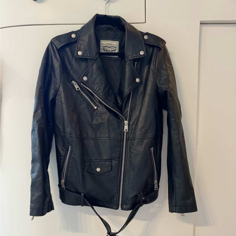 Levi’s Faux-Leather Biker Jacket size M